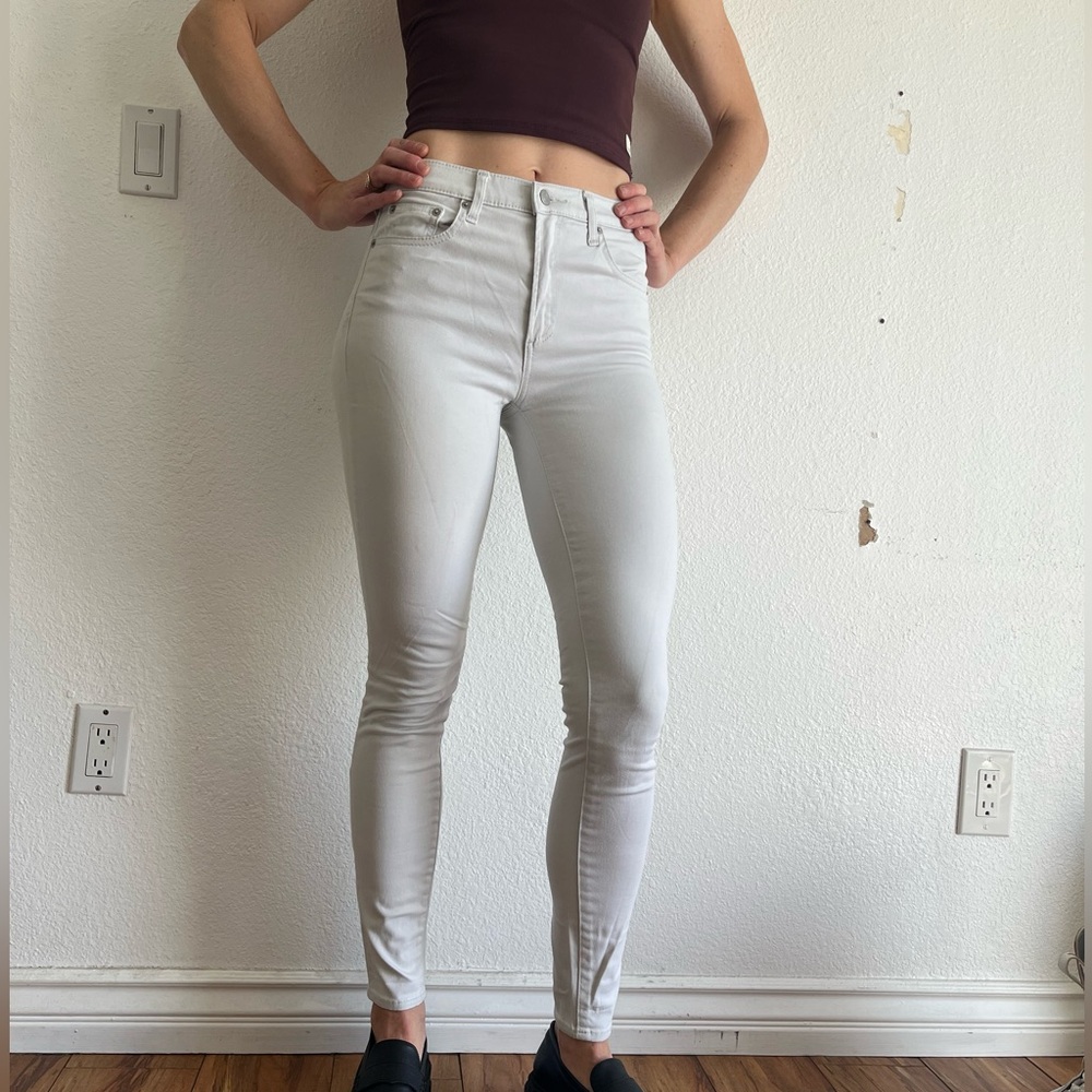 Gap White/Grey Skinny Jeans